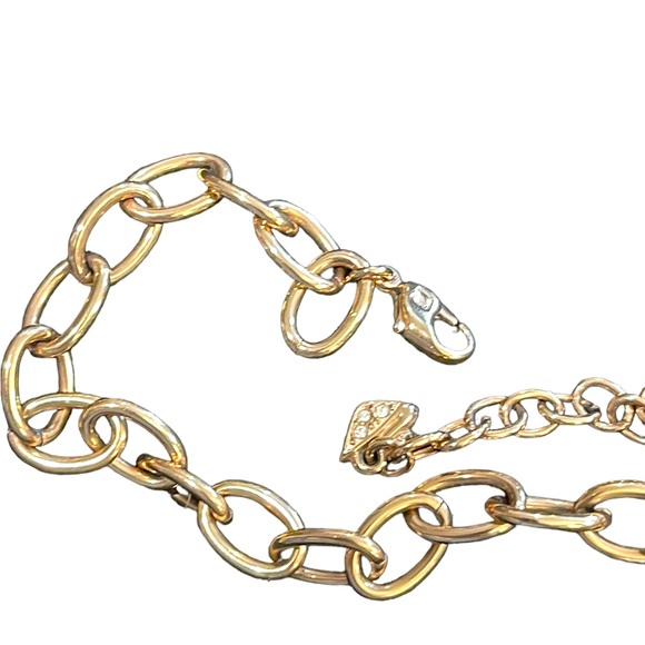 Swarovski Authentic (swan) Rose gold heart rhinestone pendant charm bracelet - Picture 6 of 8